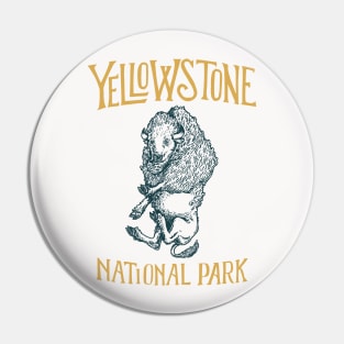 Yellowstone National Park Falling Bison Pin