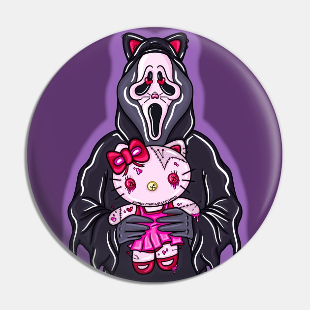 Voodoo Kitty Pin by BreezyArtCollections 