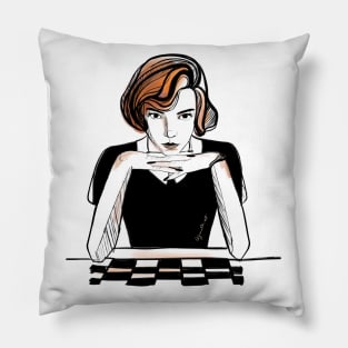 The Queen's Gambit (Beth Harmon)/Anya Joy-Taylor Design Pillow