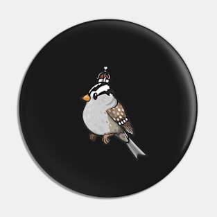 White-Crowned Sparrow Pin