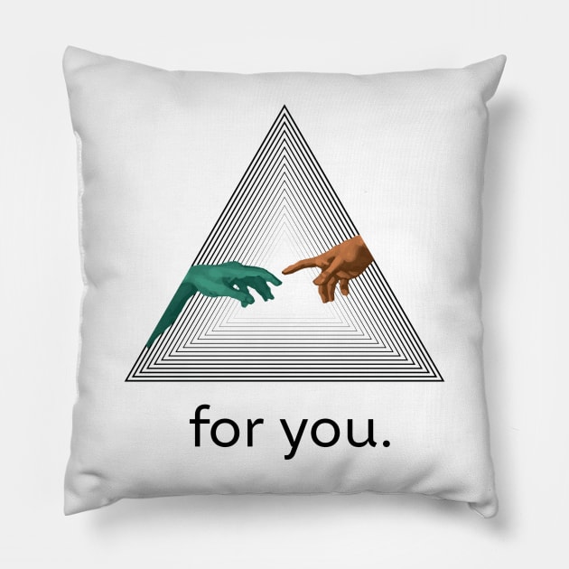 Reaching Hands (For You 3) Pillow by NoahStDesigns