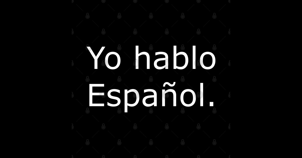 Yo hablo Español Yo Hablo Espanol Sticker TeePublic