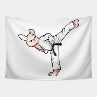 Cartoon Hase doing Hapkido Tapestry