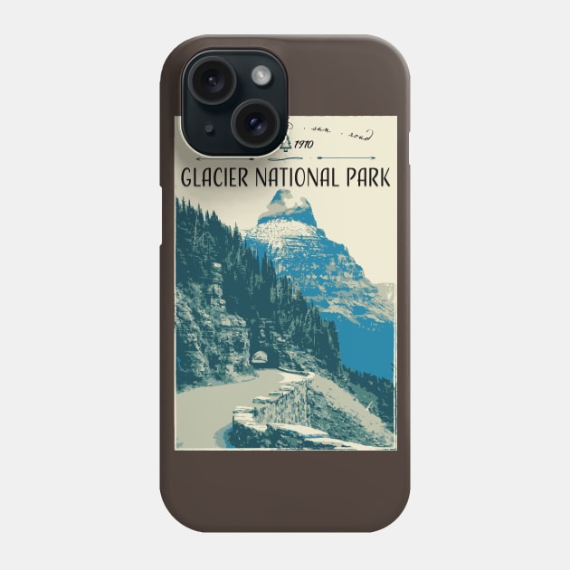 Glacier National Park - Going to the Sun Road Phone Case by loudestkitten