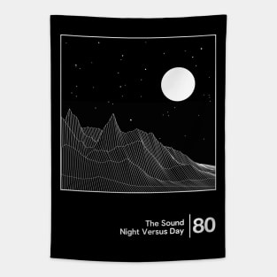 Night Versus Day / Minimalist Graphic Artwork Design Tapestry