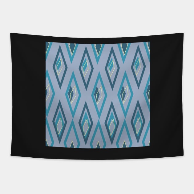 Blue Lagoon diamond argyla Tapestry by counterclockwise