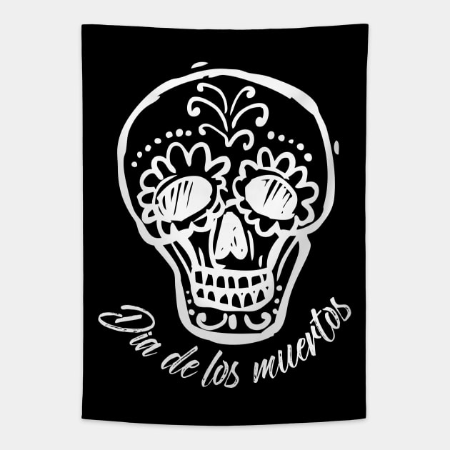 Dia de los muertos skull drawing design Dia De Los Muertos Tapestry TeePublic