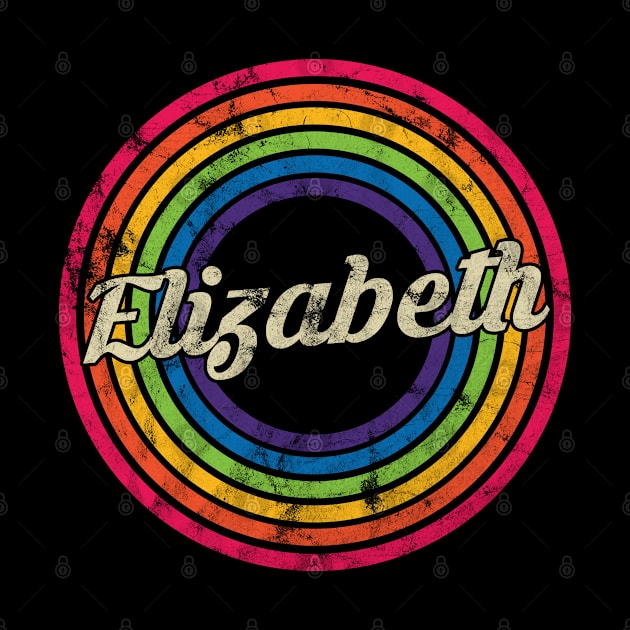 Elizabeth - Retro Rainbow Faded-Style by MaydenArt