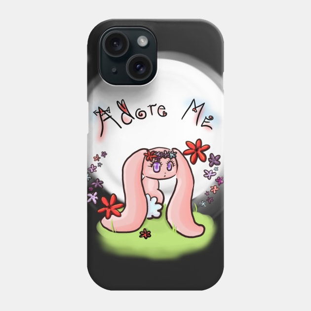 Cute Bunny - Adore Me - Liliko Phone Case by Luminous_Tee