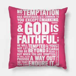 1 Corinthians 10:13 Pillow