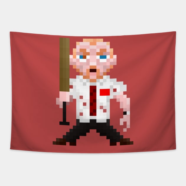 British Zombie Fighter Tapestry by badpun