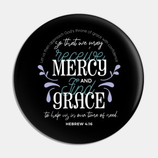 Hebrew 4:16 quotes with floral art black ver Pin