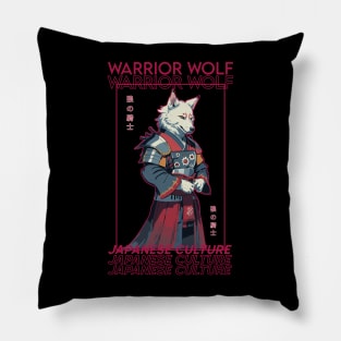 wolf samurai Pillow