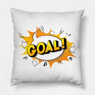 Goal Celebration Comic Style Expression Pillow