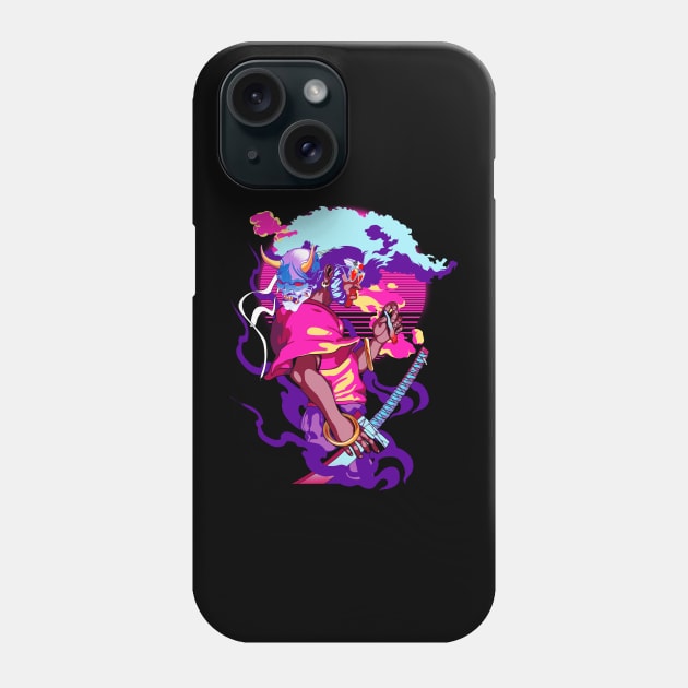 Neon Afro Samurai Phone Case by Heymoonly