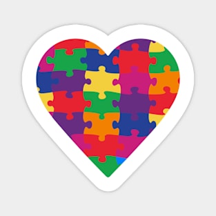 Puzzle Heart Autism Awareness Gift for Birthday, Mother's Day, Thanksgiving, Christmas Magnet