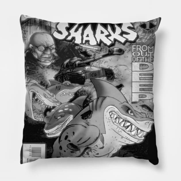 Street Sharks - Archie Comics Cover Pillow by OfficeBros