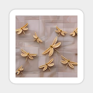 Golden Dragonflies Magnet