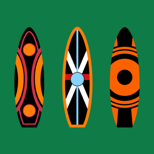 Maasai African Surf Board Designs T-Shirt