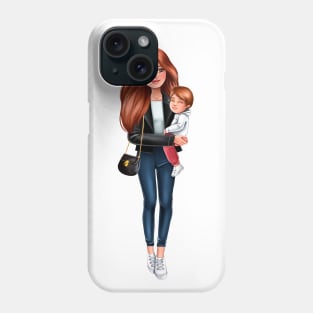 Mother with son Phone Case