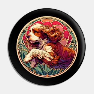 Cocker Spaniel Art Nouveau Design - Dog Lovers Gift Pin