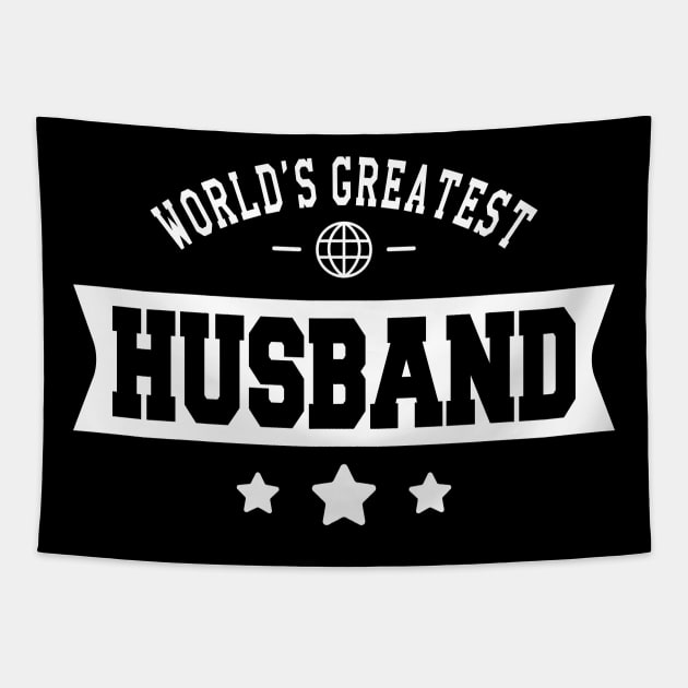 Husband - World's greatest husband Tapestry by KC Happy Shop
