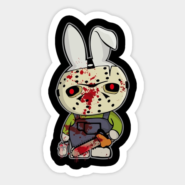 Friday 13th Bunny Edition - Friday 13th Bunny - Sticker | TeePublic