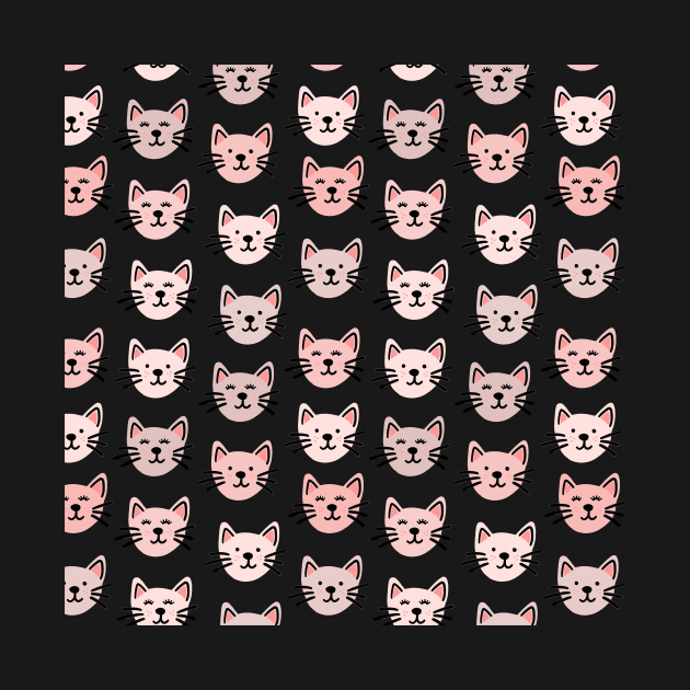 Cute cat pattern in white by bigmoments