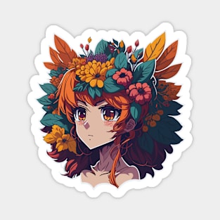 Floral Crown Girl Magnet