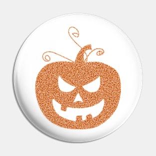 Glitter evil pumpkin in orange Pin