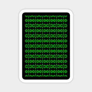Green and Black Abstract Pattern Magnet