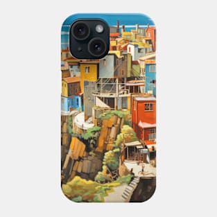 Village Port Concept Abstract Colorful Scenery Painting Phone Case