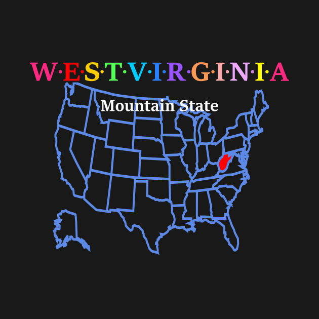 West Virginia, USA. Mountain State. (With Map) by Koolstudio