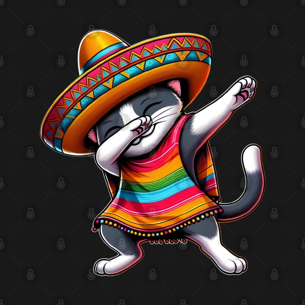 Cinco De Mayo Funny Mexican Cat Sombrero Poncho by justingreen