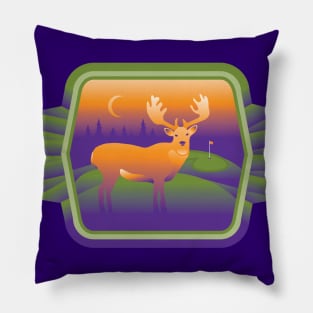 Elk on Course Pillow