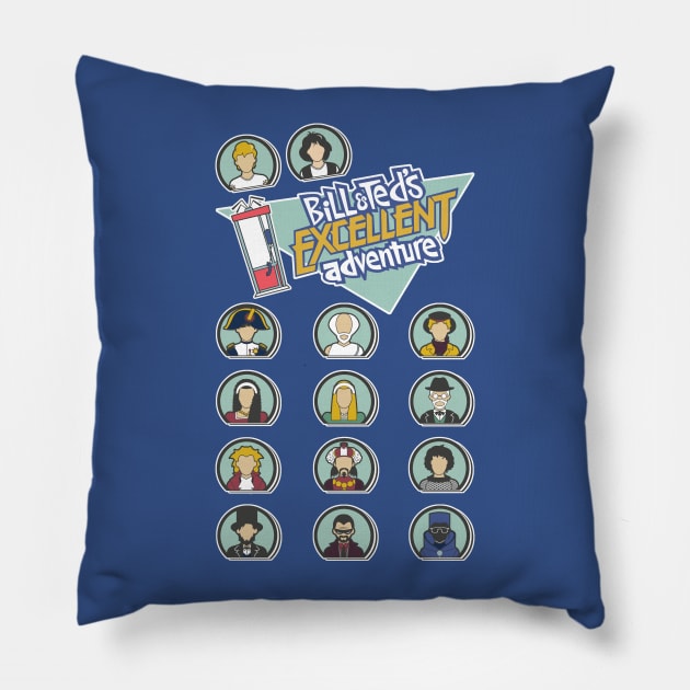 Bill & Ted's Most Excellent Icons Pillow by LeighWortley