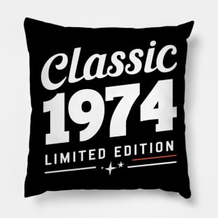 Classic 1974, 50th birthday Pillow