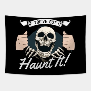 Halloween Costume Scary Skeleton Skull Face Horror Party Tapestry