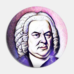 Johann Sebastian Bach Pink Portrait | Johann Sebastian Bach Artwork 7 Pin