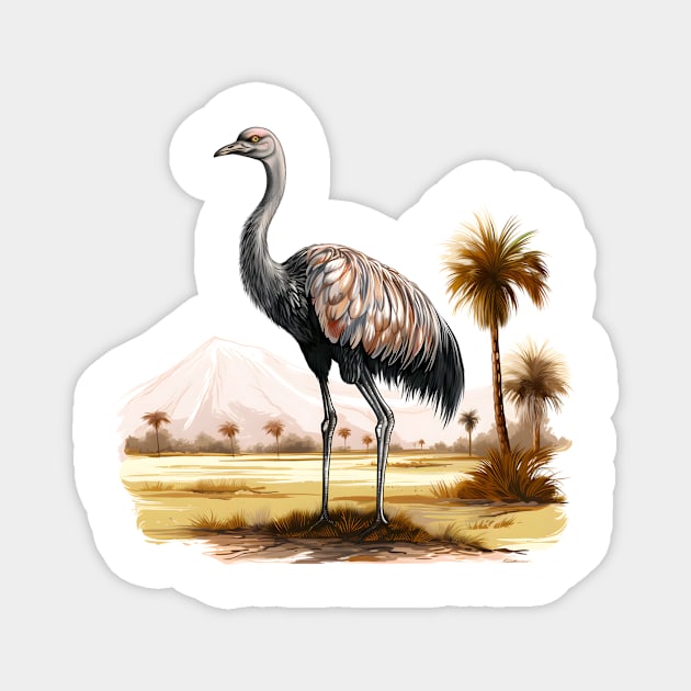 Ostrich Magnet by zooleisurelife