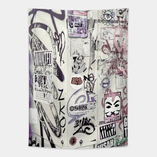 Sticker Pop Art Tag Graffiti NYC Tapestry