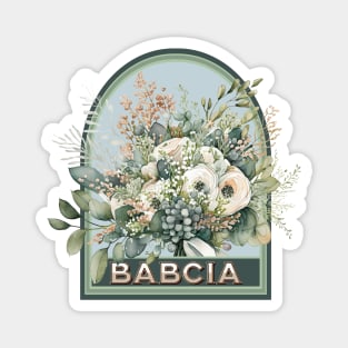 Babcia Vintage Floral Grandmother Magnet