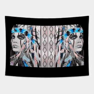 American Indian woman Tapestry