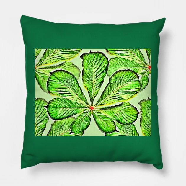 Chestnut Leaves Pillow by danieljanda