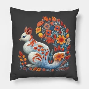 A Cute Squirrel Scandinavian Art Style Pillow