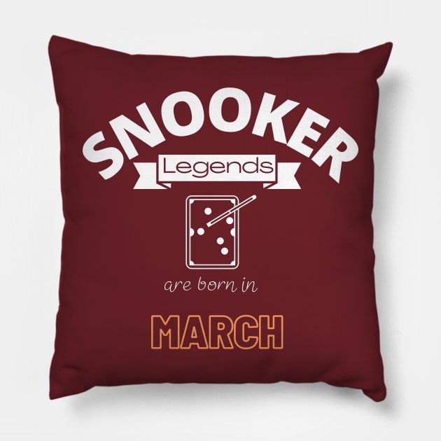 Snooker legends t-shirt special gift for her or him Pillow by jachu23_pl