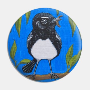 Willywagtail dinner time Pin