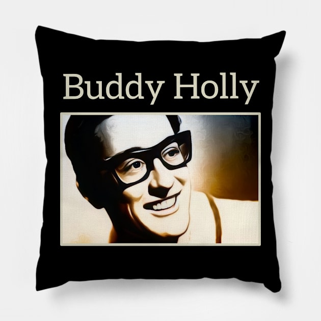 Buddy holly Pillow by Auto focus NR