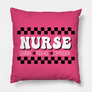 Checkered Nursing Design Pillow