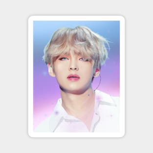 Bts Tae painting effect (blue and pink eyes) - BTS Army kpop gift BT21 Magnet